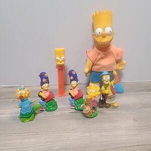 Vintage The Simpsons Toy Lot Homer, Bart, Marge, Maggie- Some Rare Items
